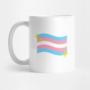 Trans Pride Flag Sparkle Emoji Mug